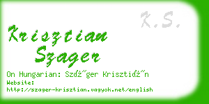 krisztian szager business card